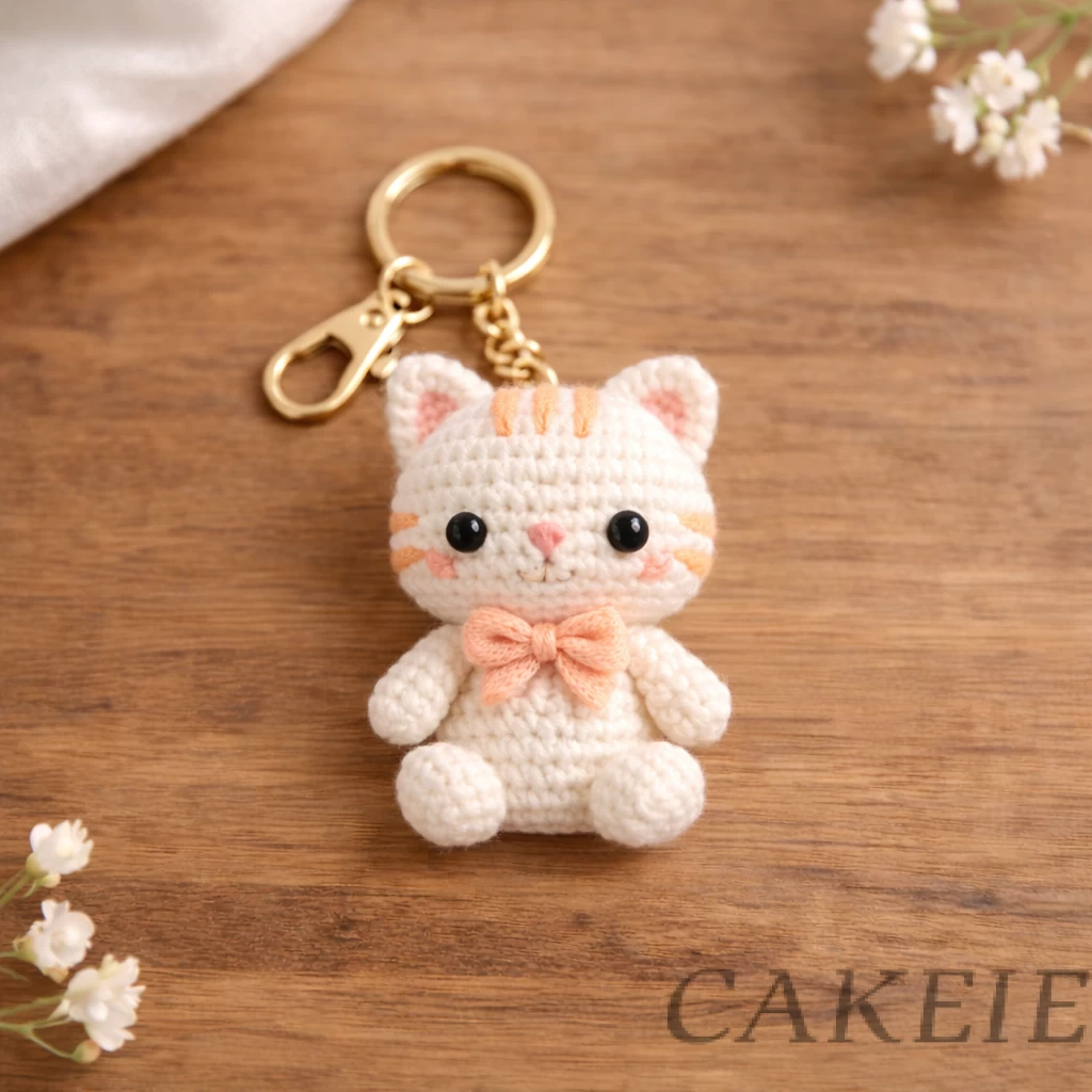 Crochet Cat Keychain